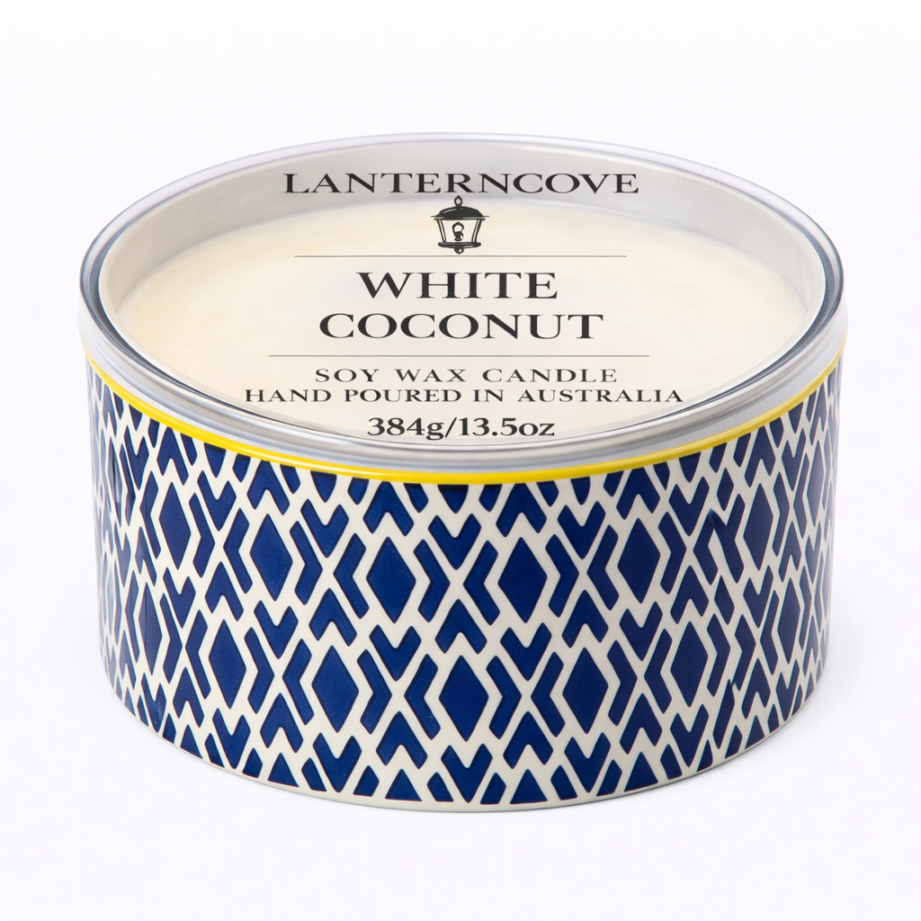 Lantern Cove Home Fragrances | Scented Soy Candles & Diffusers Australia Lantern Cove Home Fragrances | Scented Soy Candles & Diffusers Australia Cylindrical Soy Wax Candle With Pattern