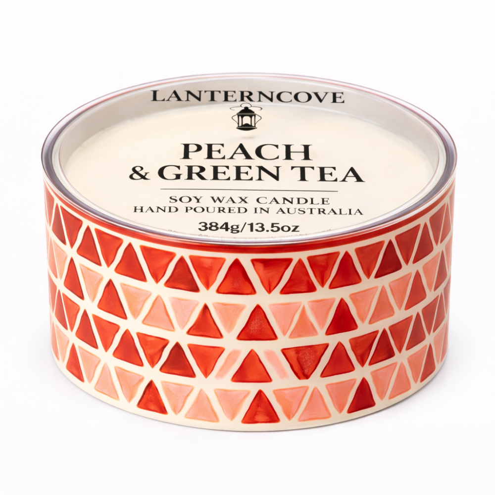 Lantern Cove Home Fragrances | Scented Soy Candles & Diffusers Australia Lantern Cove Home Fragrances | Scented Soy Candles & Diffusers Australia Peach & Green Tea Soy Candle (1)