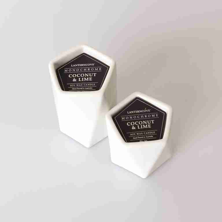 TOBACCO AND VANILLA 12.3 oz Soy Wax Candle Tobacco Vanilla White Lantern Cove Home