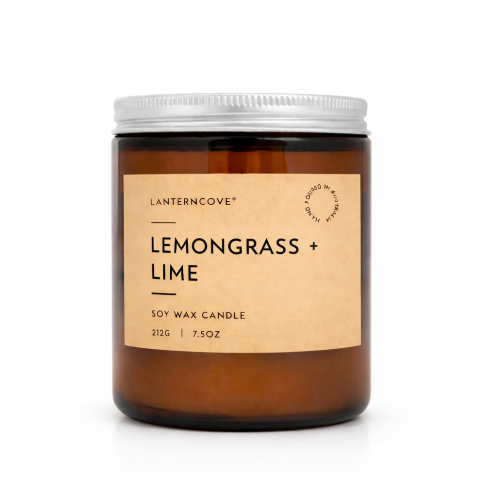 Lantern Cove Home Fragrances | Scented Soy Candles & Diffusers Australia Lantern Cove Home Fragrances | Scented Soy Candles & Diffusers Australia Amber Soy Wax Candle With Lemongrass Scent