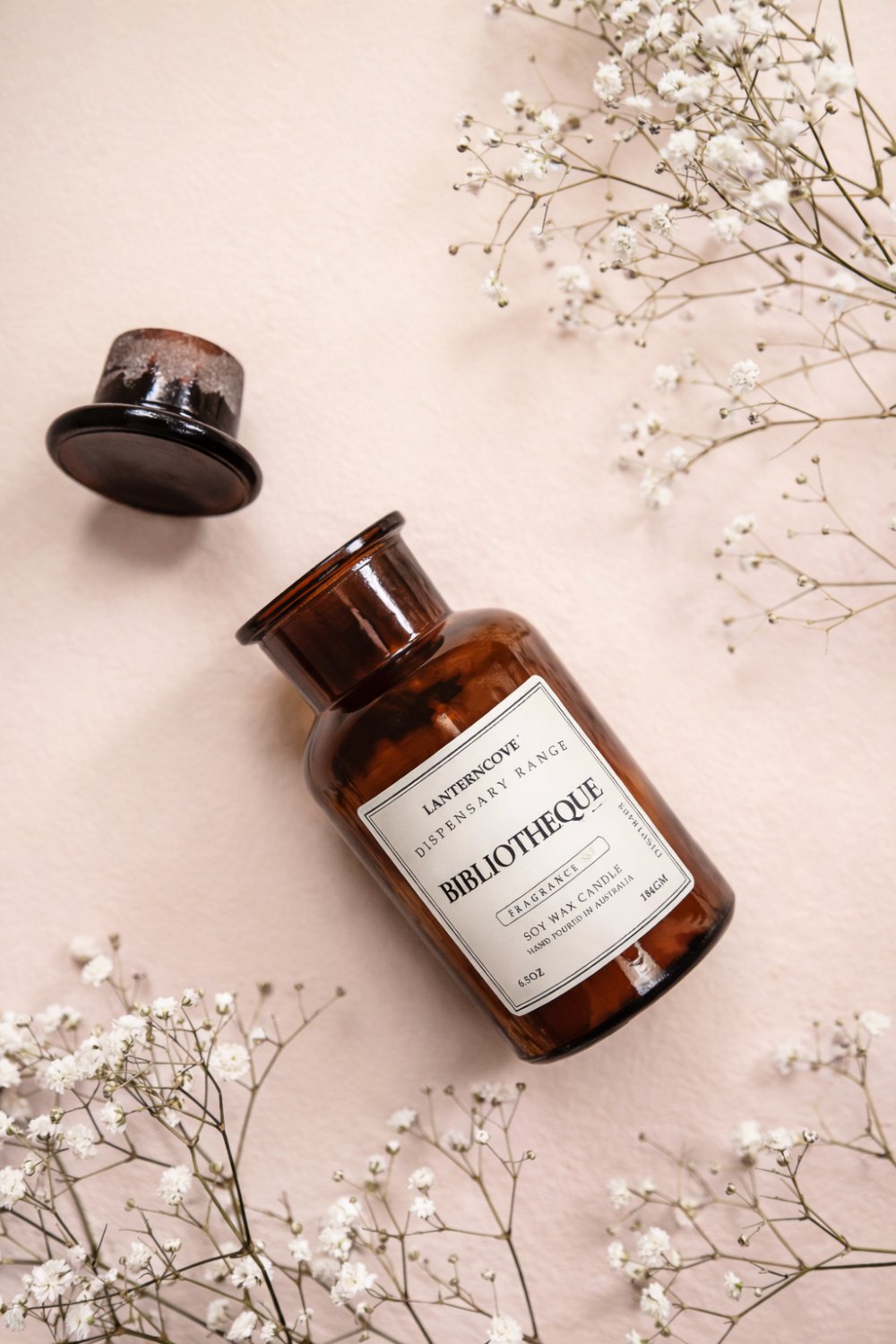 Lantern Cove Home Fragrances | Scented Soy Candles & Diffusers Australia Lantern Cove Home Fragrances | Scented Soy Candles & Diffusers Australia Vintage Amber Candle With Baby's Breath