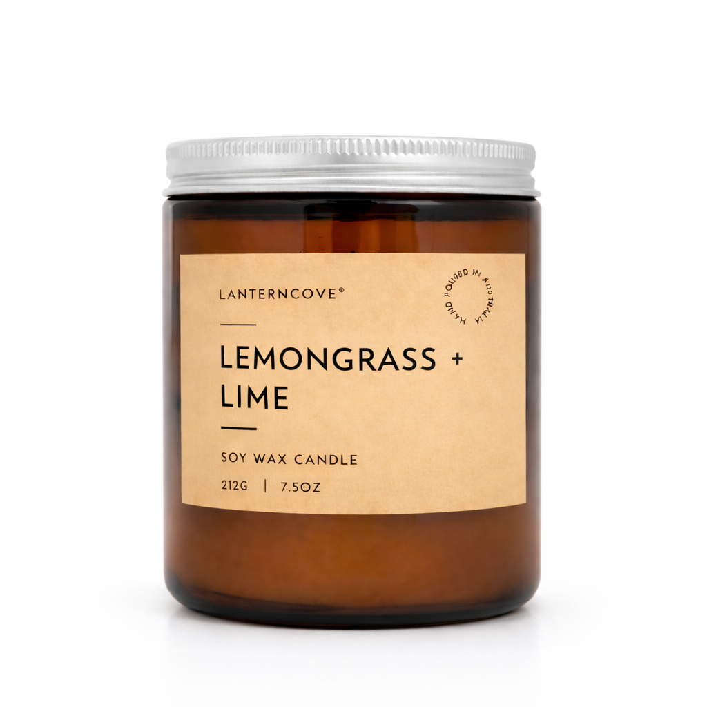 Lantern Cove Home Fragrances | Scented Soy Candles & Diffusers Australia Lantern Cove Home Fragrances | Scented Soy Candles & Diffusers Australia Amber Soy Wax Candle With Lemongrass Scent